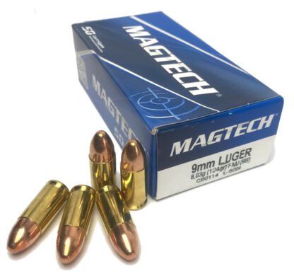 9mm Luger, FMJ 124grs