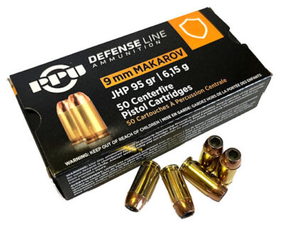 9mm Mak., JHP 95 grs