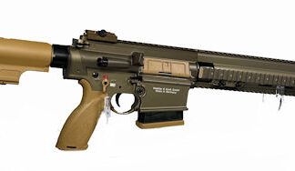 Halbautomatische Büchse Heckler & Koch, Mod. MR308-28, A3-Version, 16,5" sandfarben, Kaliber .308WIN