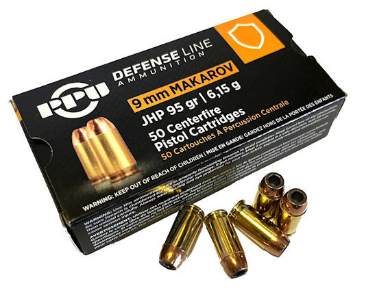 9mm Mak., JHP 95 grs