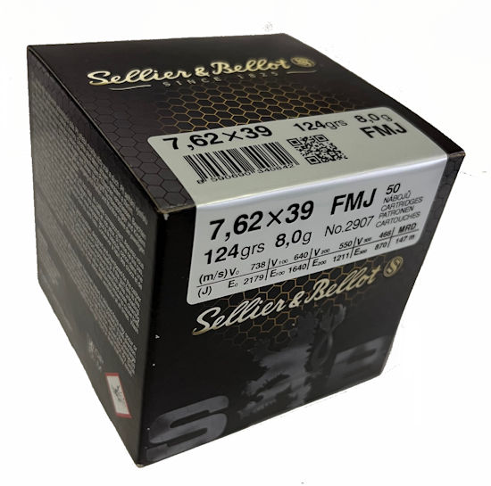 7.62x39, FMJ 123grs