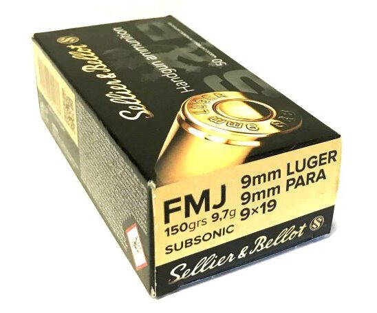 9mm Luger 150grs, Subsonic FMJ FK