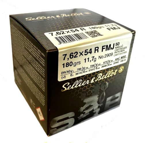 S&B 7.62x54 R, FMJ 180gr