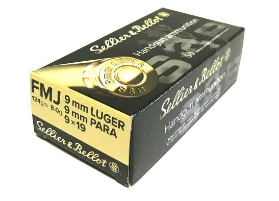 9 mm Luger, FMJ Rundkopf, 124gr