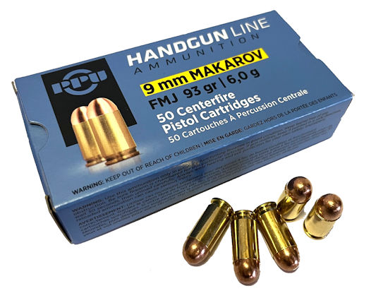 9mm Mak., FMJ 93grs