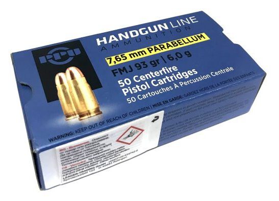 7,65 Para, 93gr FMJ