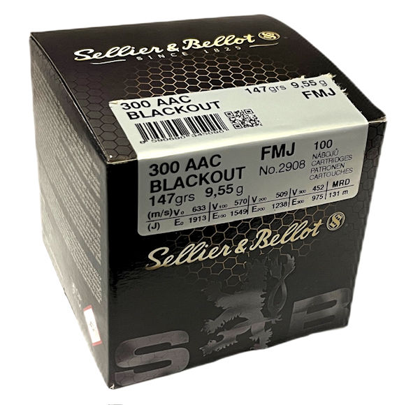 S&B .300 Blackout, 147gr. FMJ