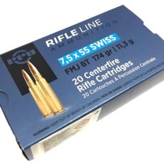 7,5x55, FMJ BT 174grs