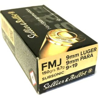 9mm Luger 150grs, Subsonic FMJ FK