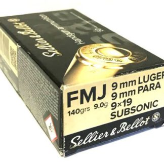 9mm Luger 140grs, Subsonic FMJ