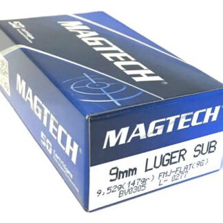 Magtech 9mm Luger 147grs. Subsonic FMJ